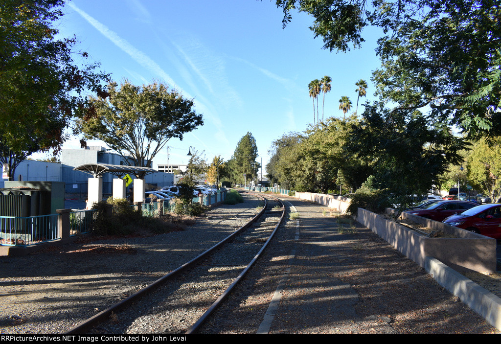 California Northern RR tracks in Downtown Davis 